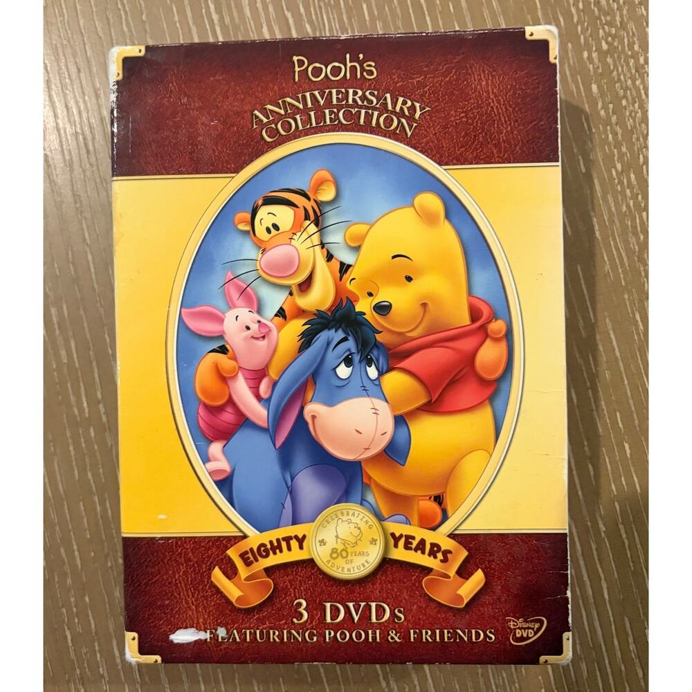 Poohs 80th Anniversary 3-Pack DVD (2006) 3-Disc Set USED Complete Pooh & Friends